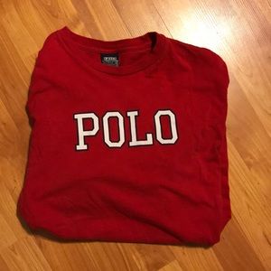 RED POLO RAPLH LAUREN LONG SLEEVE